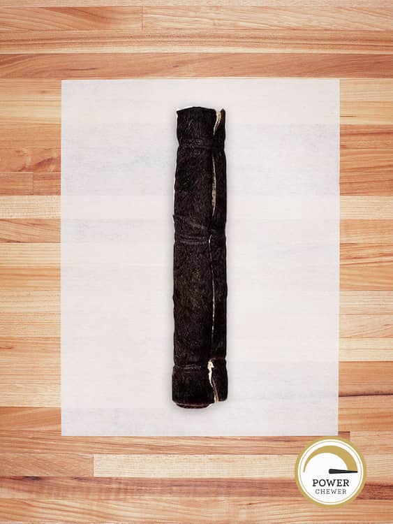 Long-Lasting Natural Beef Hide Rolls (Hairy) Giant (12") - with hair