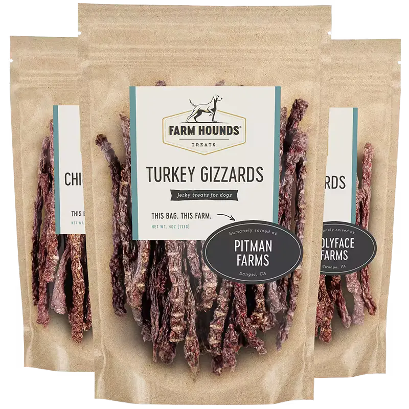 Dehydrated Gizzard Treats Farm Hounds