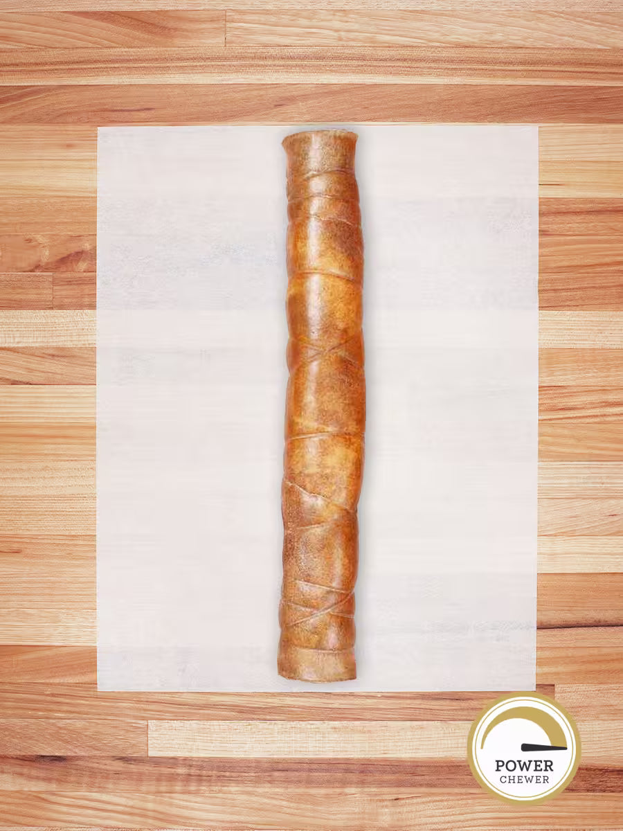 Long-Lasting Natural Beef Hide Rolls Giant (12")