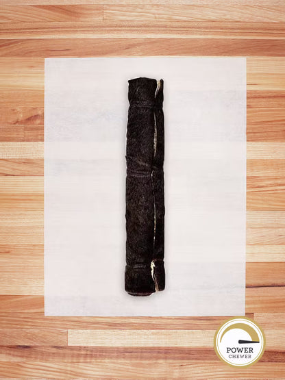 Long-Lasting Natural Beef Hide Rolls (Hairy) Giant (12") - with hair