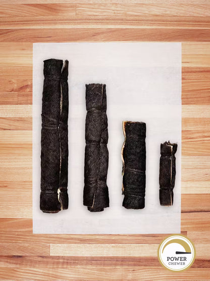 Long-Lasting Natural Beef Hide Rolls (Hairy)