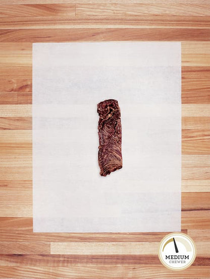 small beef weasand on butcher block countertop