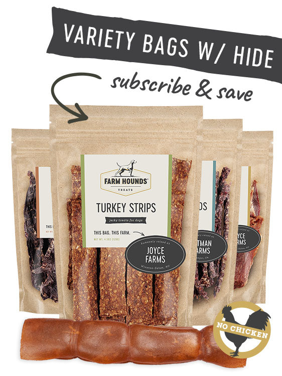 Farm Hounds Variety Pack w/ Beef Hide Roll Subscription Box