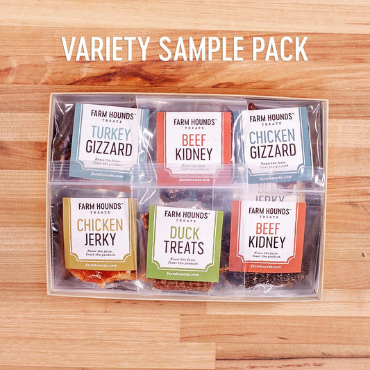 variety box filled with sample bags