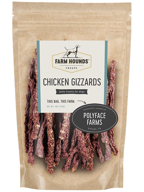 Pasture Raised Chicken Gizzard Sticks Farm Hounds Dog Treats